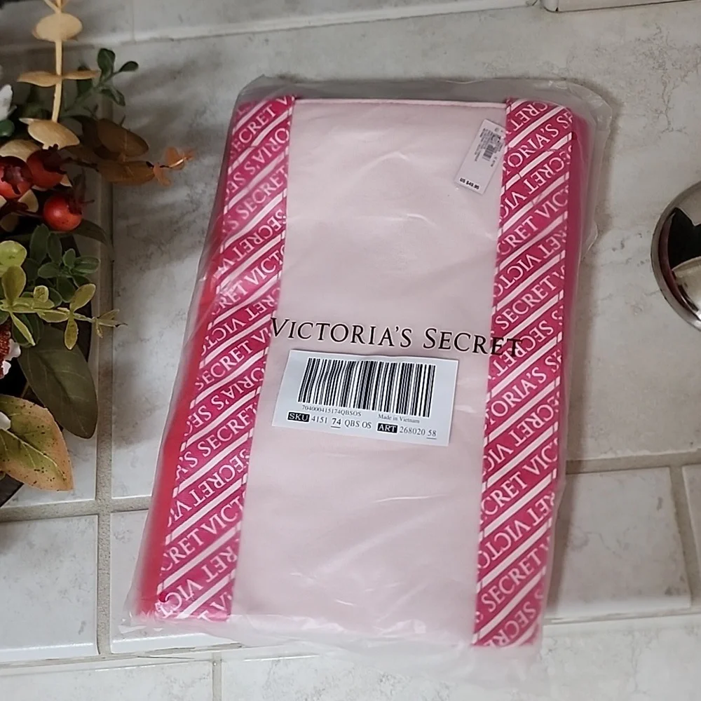 💖💕 VICTORIA'S SECRET Canvas Tote Bag 3-Tone Pink 💕💖